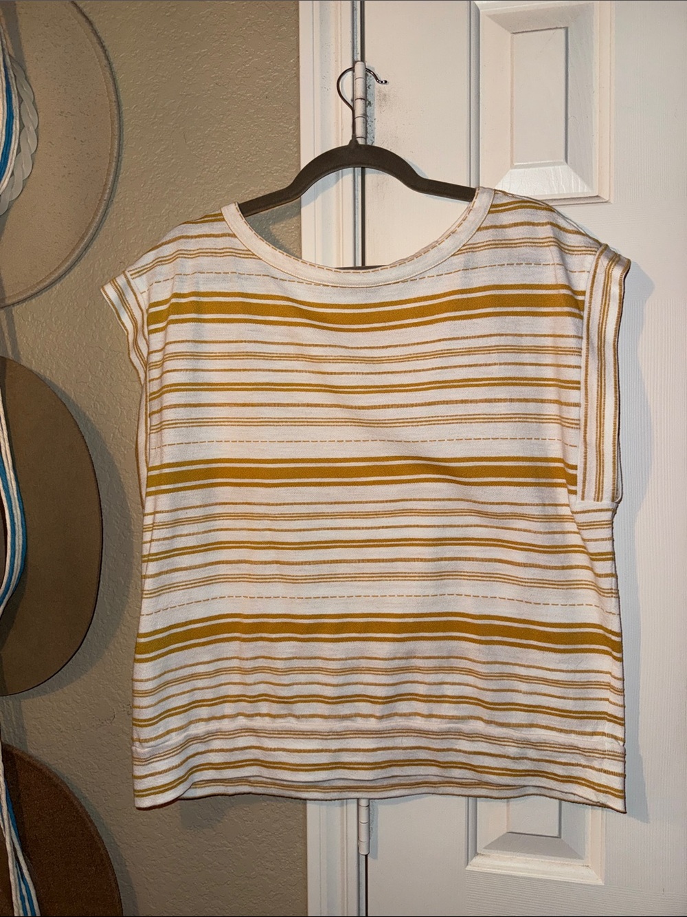 LOFT Striped Crewneck Tee size L